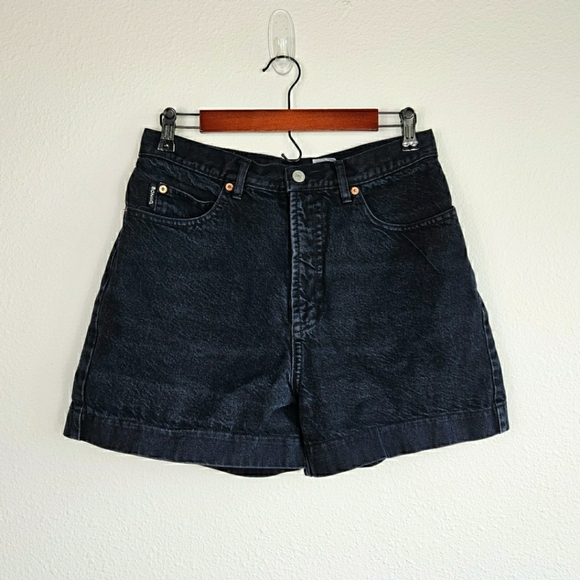 Vintage Bongo Black Denim Mom Shorts Size 11 - Picture 3 of 8